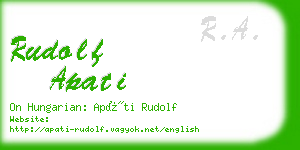 rudolf apati business card